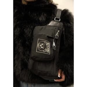 Moschino Couture Black Nylon Teddy Bear Belt Bag